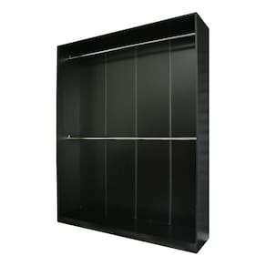 Armário Estante Expositor Arara Dupla Closet Cabideiro Loja Roupas Cor Preto