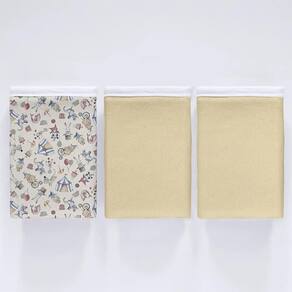 Kit 3 Pçs Fronha Para Bebê 30X40 100% Algodão Circus