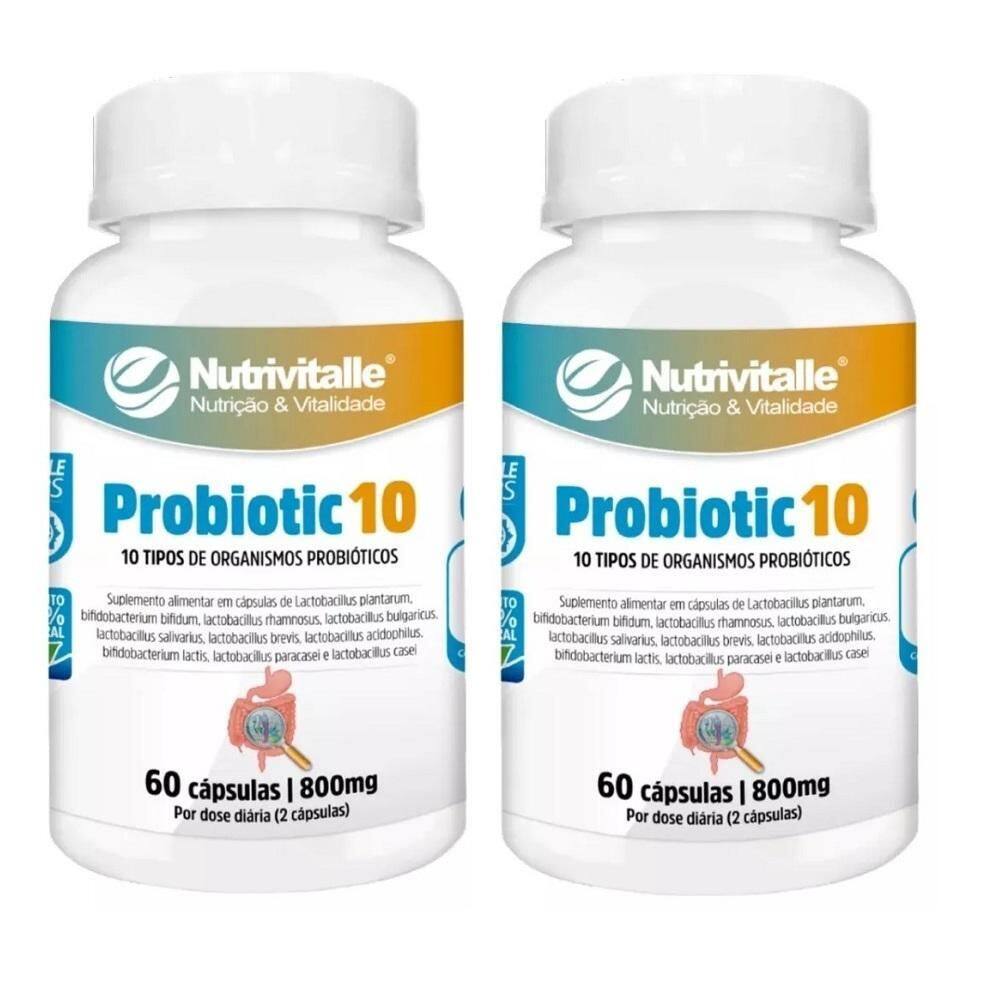 Kit 02 Suplementos Prob. 10 800Mg 60Caps Nutrivitalle