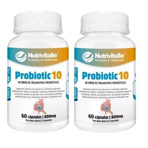 Kit 02 Suplementos Prob. 10 800Mg 60Caps Nutrivitalle