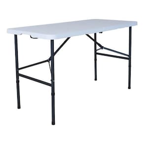 Mesa De Plastico Branca Para Jardim 4 Lugares 124X60X74 Cm