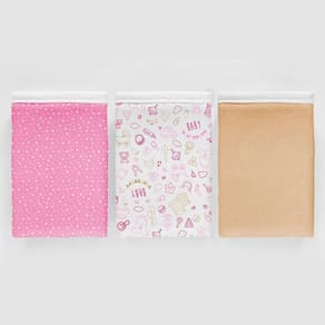 Kit 3 Pçs Fronha Para Bebê 30X40 100% Algodão Baby Rosa