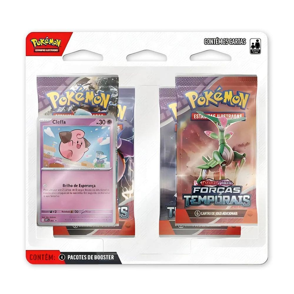 Blister Pokemon Coleção Forças Temporais Cartas Copag Ev05 C