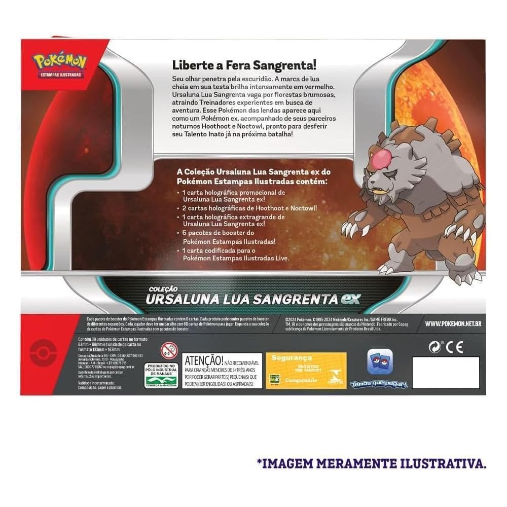 Pokemon Ursaluna Lua Sangrente Ex 40Cartas