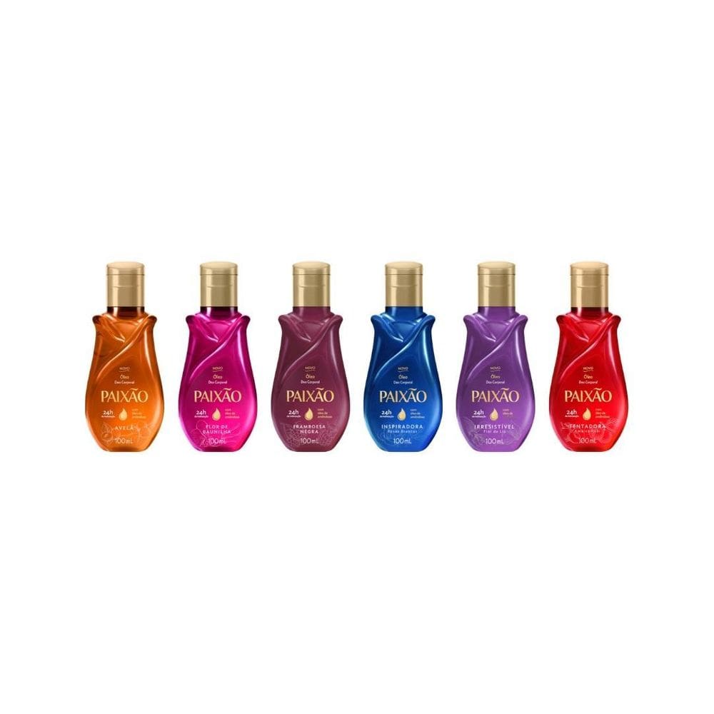 Kit Oleo Corporal Paixao 100Ml Com 6 Unidades