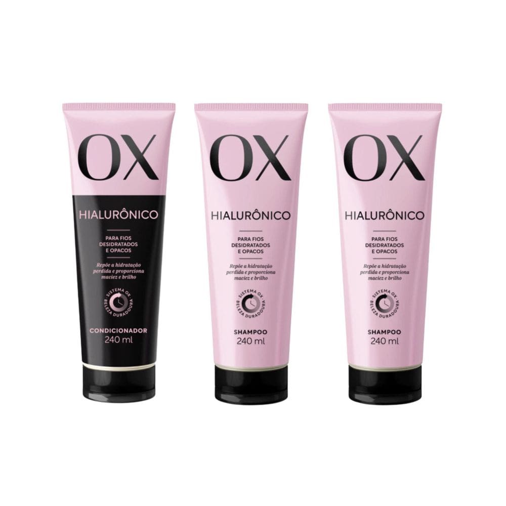 Kit Ox Hialuronico 1 Cond 240Ml+2 Shampoo 240Ml