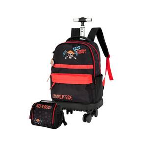 Kit Mochila Rodas 2Em1 + Lancheira One Piece - Vermelho