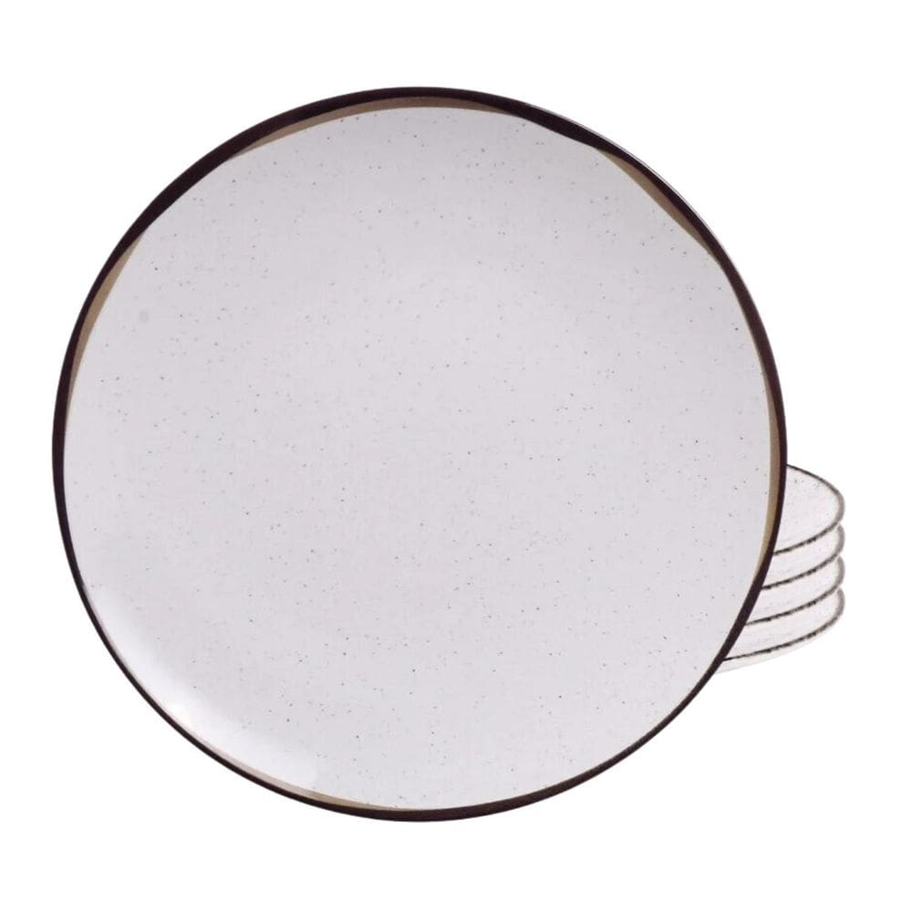 Jogo De Pratos Fundo 4 Pcs Porcelana 21Cm Canyon Tramontina