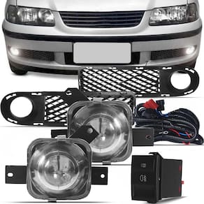 Kit Farol de Milha Neblina Gol, Parati e Saveiro G3 1999 até 2005 Botão Painel