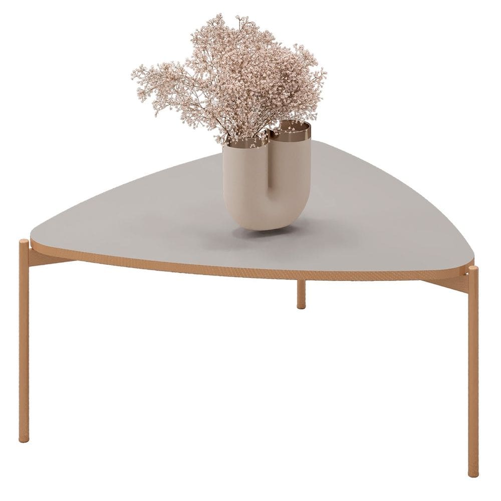 Mesa de Centro Orgânica Para Sala Pé Metal Zira D04 Bali - Mpozenato