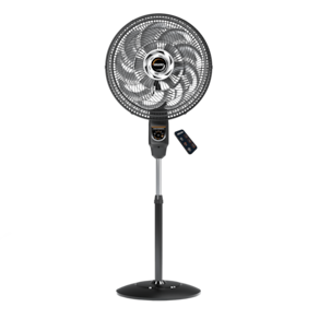 Ventilador de Coluna Mallory Max Control 40cm com Controle Remoto, 15 Pás, 3 Velocidades – 127V – Preto/Cinza