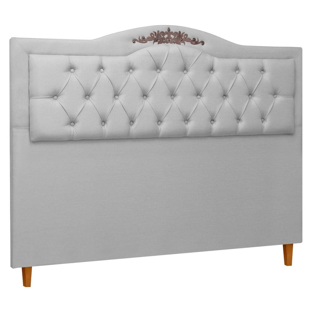 Cabeceira Estofada Provençal 140cm para Cama Box Casal Linho - SOFA STORE
