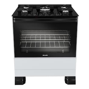Fogão a Gás 5 Bocas Mueller, Bivolt, Mesa de Vidro MFV5BF