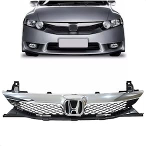 Grade Honda Civic Preta Com Moldura Cromada - Novo