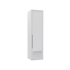 Armário Modulado Premium 61cm 1 Porta 3 Gavetas Cabideiro E Prateleiras Com Espelho Branco