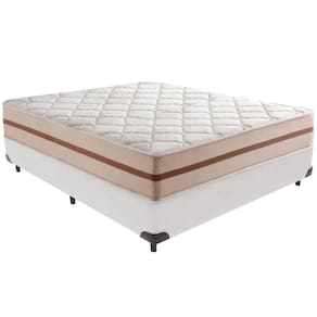 Cama Box Branco E Colchão Classic 26 Cm Molas Ensacadas Casal Anjos