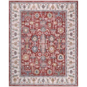 Tapete Para Sala Coliseo 04 Vermelho E Cinza 2,50x3,10m