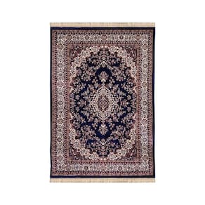 Tapete Para Sala Belga Bruxelas 7 Azul 1,00x1,40m - Edantex