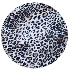 Kit 4 Capas Para Sousplat Onça Pintada 35cmx35cm Marrom:preto