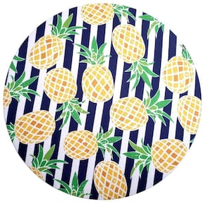 Kit 4 Capas Sousplat Abacaxi Vitral 35cmx35cm amarelo