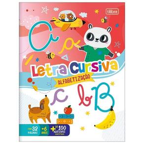 Cartilha De Atividades Letra Cursiva 16 Folhas Tilibra