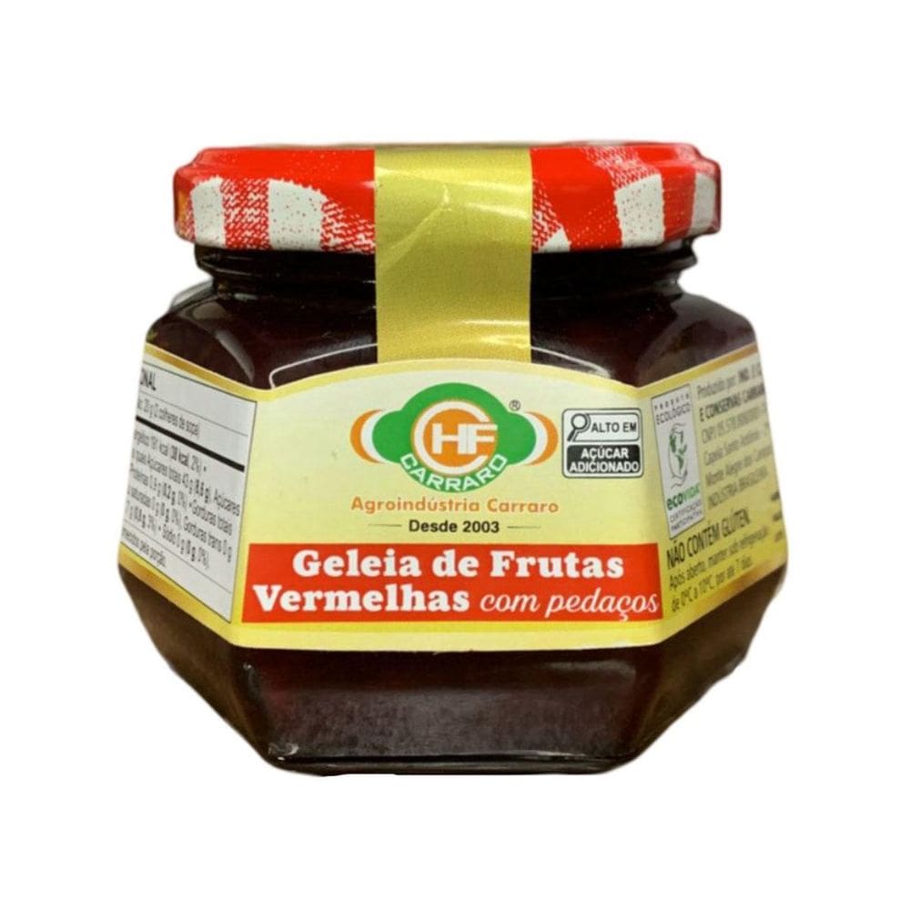 Geleia De Frutas Vermelhas Com Pedaços 180G Hf Carraro