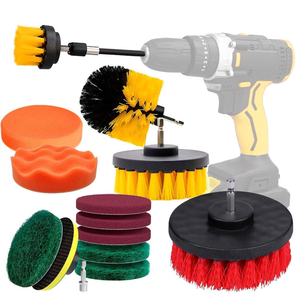 Kit Escovas Rotativa 14 Peças Para Parafusadeiras Automotiva