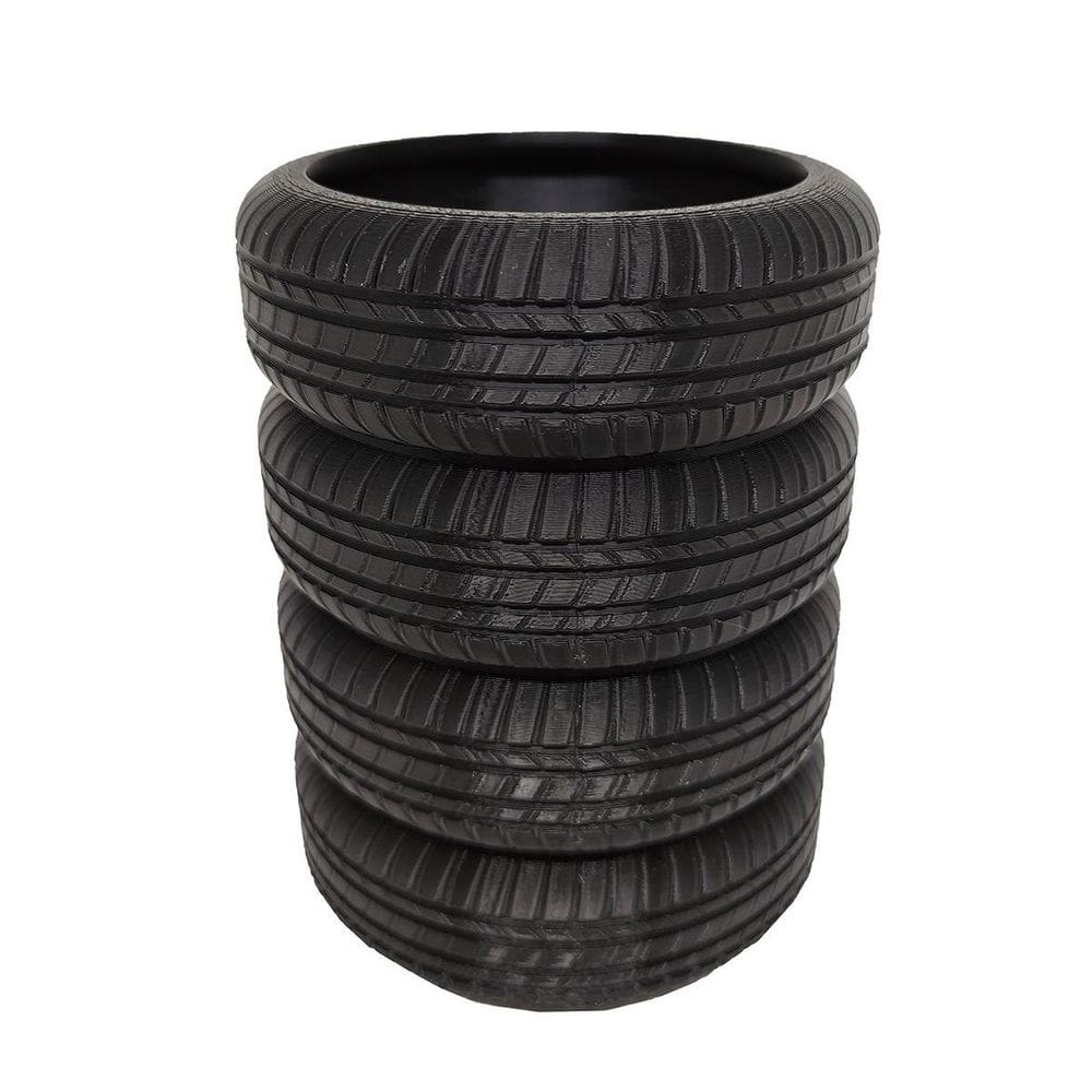 Porta Caneta Pneu Objetos Tire Pneus 12 Cm Preto