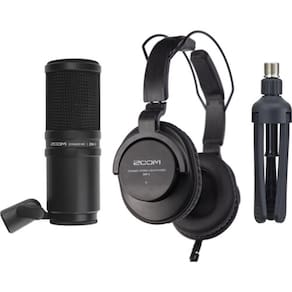 Kit Podcast Zoom Zdm-1 Pmp Microfone, Fone, Windscreen