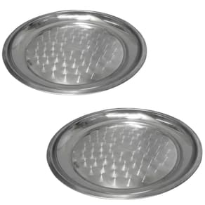 Kit 2 Bandejas Inox 40Cm Garçom Servir Ampla Bar Restaurante