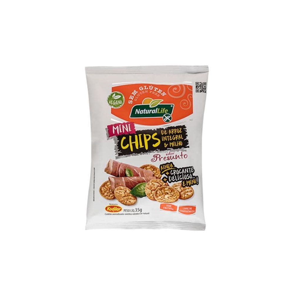 Mini Chips Arroz I Milho Presunto S/Gluten Kodilar 12X35G