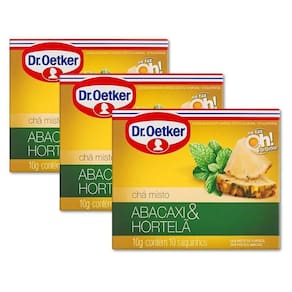 Chá Dr. Otker Abacaxi E Hortelã Kit 3 Caixas 30 Saquinhos