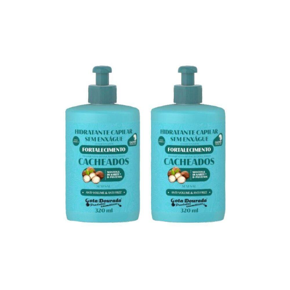 Creme Pentear Gota Dourada Fort Cach 320Ml - Kit Com 2Un