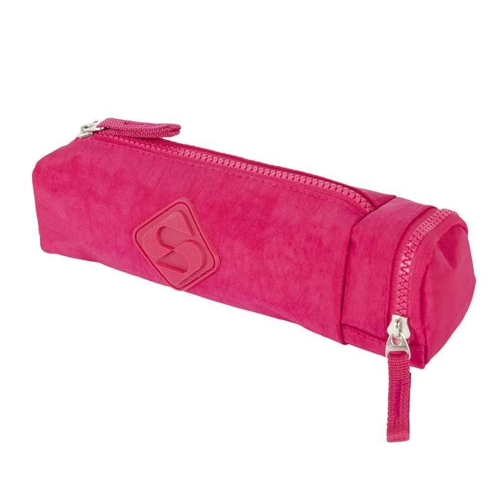 Estojo 2 Divisórias Crinkle Rosa Sestini