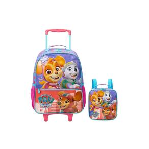 Kit Patrulha Canina G Skye Mochila Rodas + Lancheira
