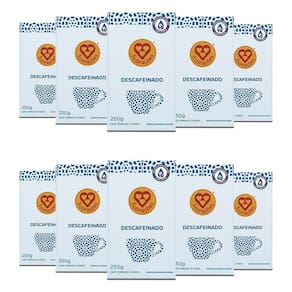 Café 3 Corações Descafeinado A Vácuo Kit 10 Pacotes 250G