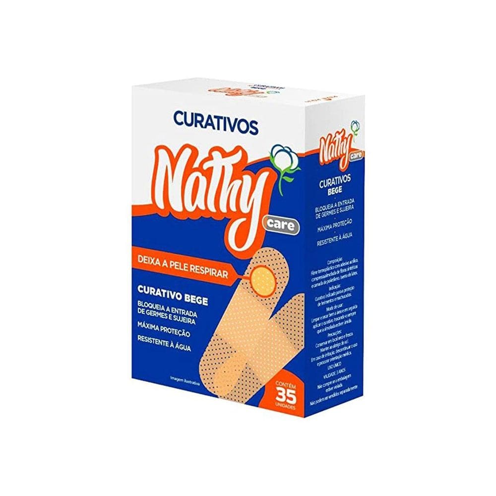 Curativos Cor Bege Pequenos Ferimentos 35 Unidades Nathy