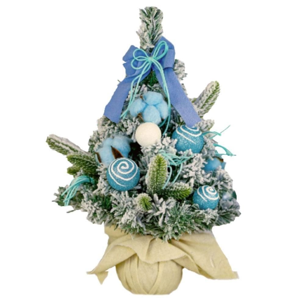 Mini Árvore De Natal Decorada 30Cm Azul Claro Vmp