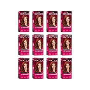 Coloraçao Biocolor Creme 7.44 Cobre Intenso - Kit C/12Un