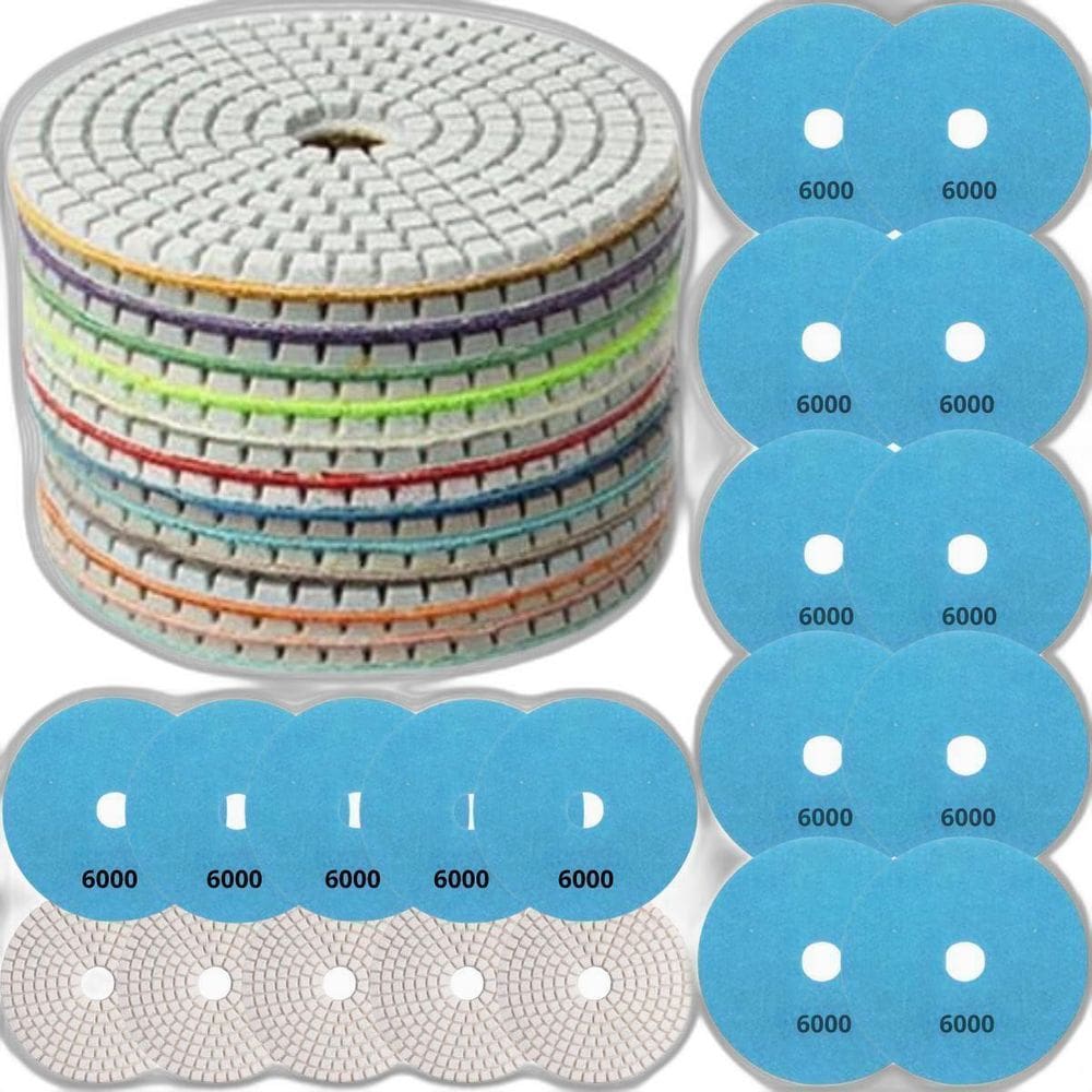 20 X Lixas Discos Grão Liso 4 Pol.100Mm Diamantada Granito