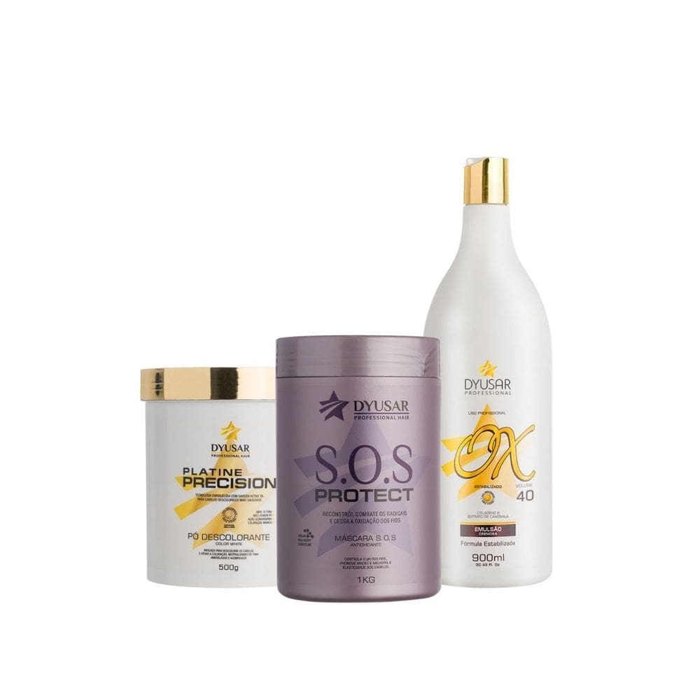 Kit Descoloração Profissional Com Máscara Sos Restauradora