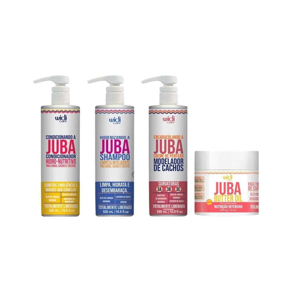 Kit Widi Care Juba Cond+Sh+Cr Pentear Encara+Masc Butter Oil