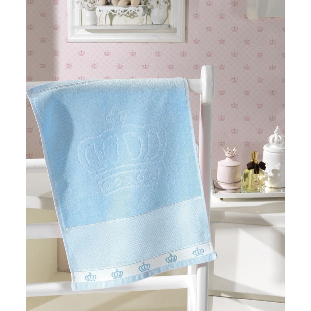 Toalha De Lavabo Para Bordar Baby Classic Aveludada Azul