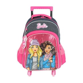 Mochila De Rodinhas Escolar Barbie Azul Luxcel