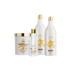 Kit Coloração Profissional Pó Descolorante Com 2 Ox E Plex