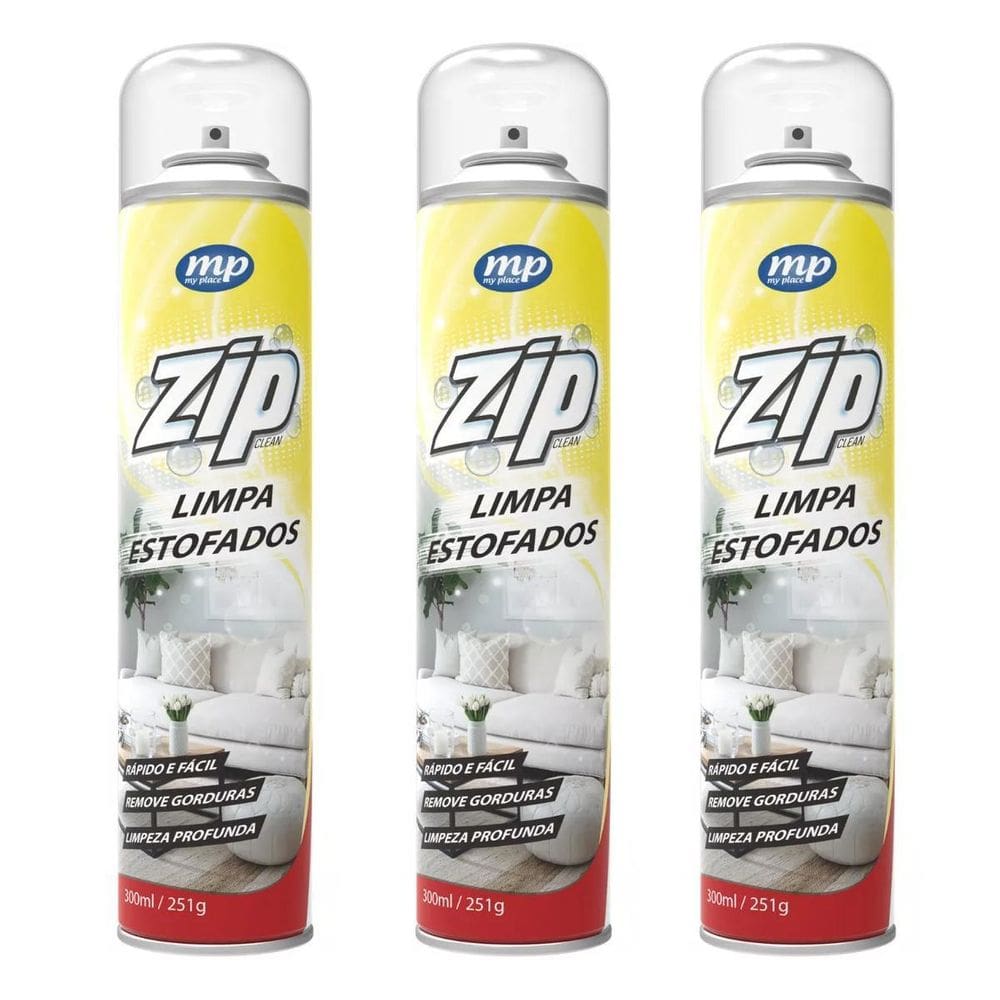 Kit Limpa Estofados Spray Zip Clean 300Ml / 251G Remove Seco