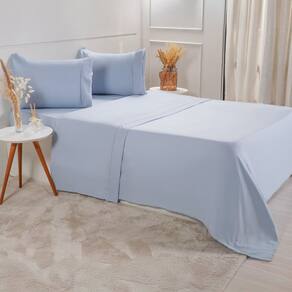 Jogo de Cama Queen Serenitá 4 Pçs Bordado Festonê 158x198x35cm