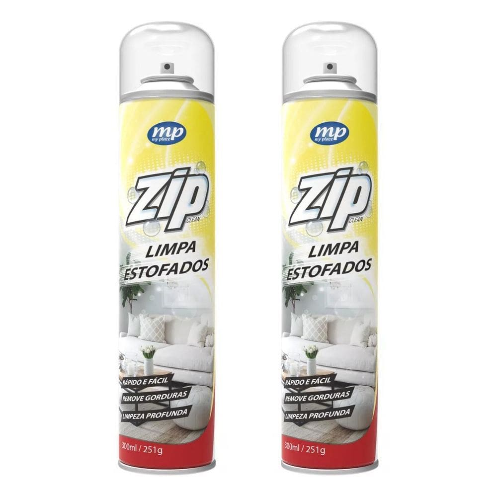 Kit Limpa Estofados Spray Zip Clean 300Ml / 251G Remove Seco