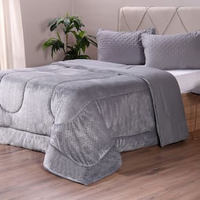 Coberdrom Duetto Plush Queen Malha 100% Algodão 220x240cm
