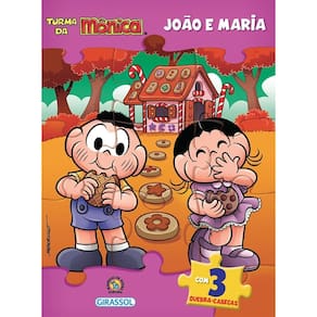 Turma Da Mônica Livro Quebra-cabeça - João e Maria - Com 3 Quebra-cabeças